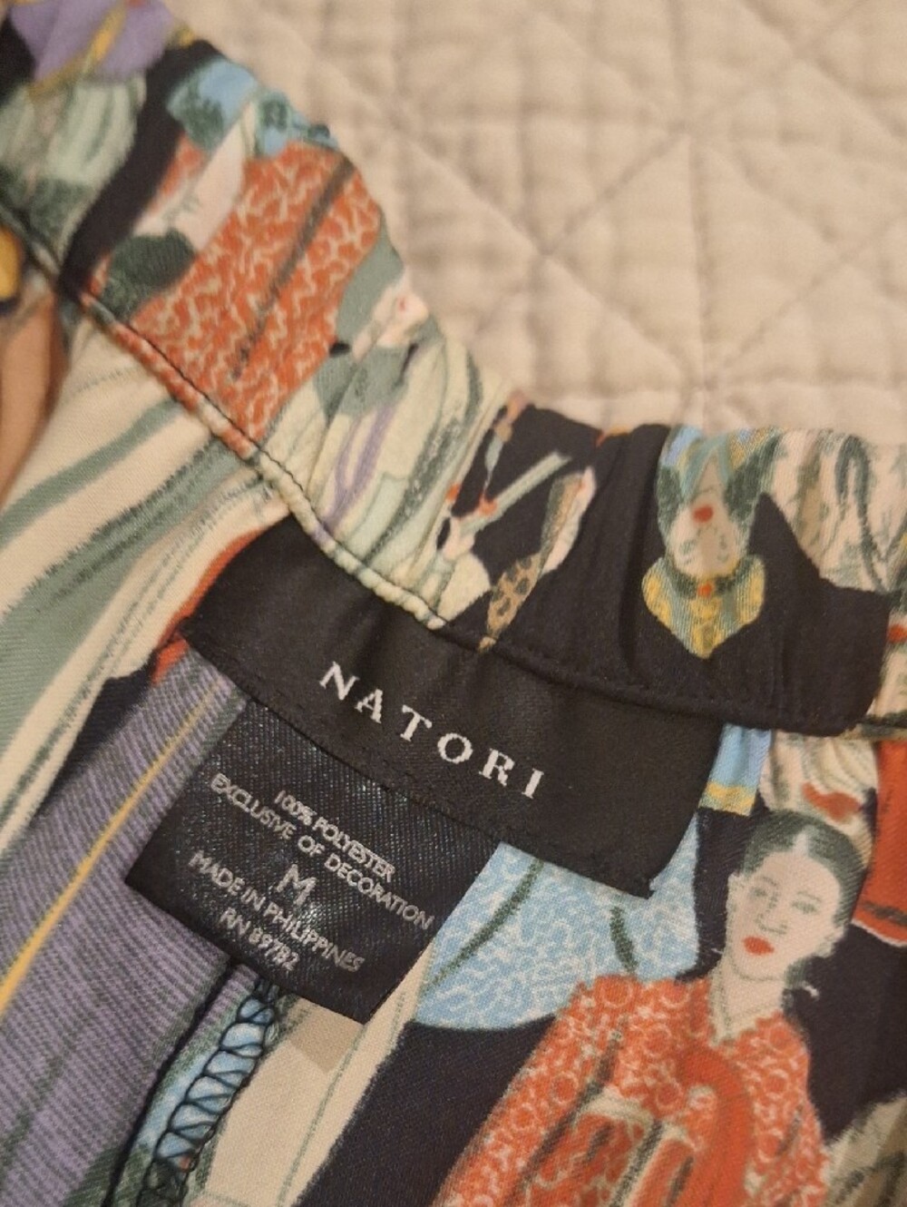 Natori womens asian pj pant drawstring waist. - Picture 7 of 9